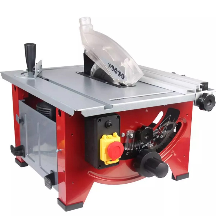 Máy cưa bàn trượt mini lưỡi cắt điều chỉnh linh hoạt có chân đế