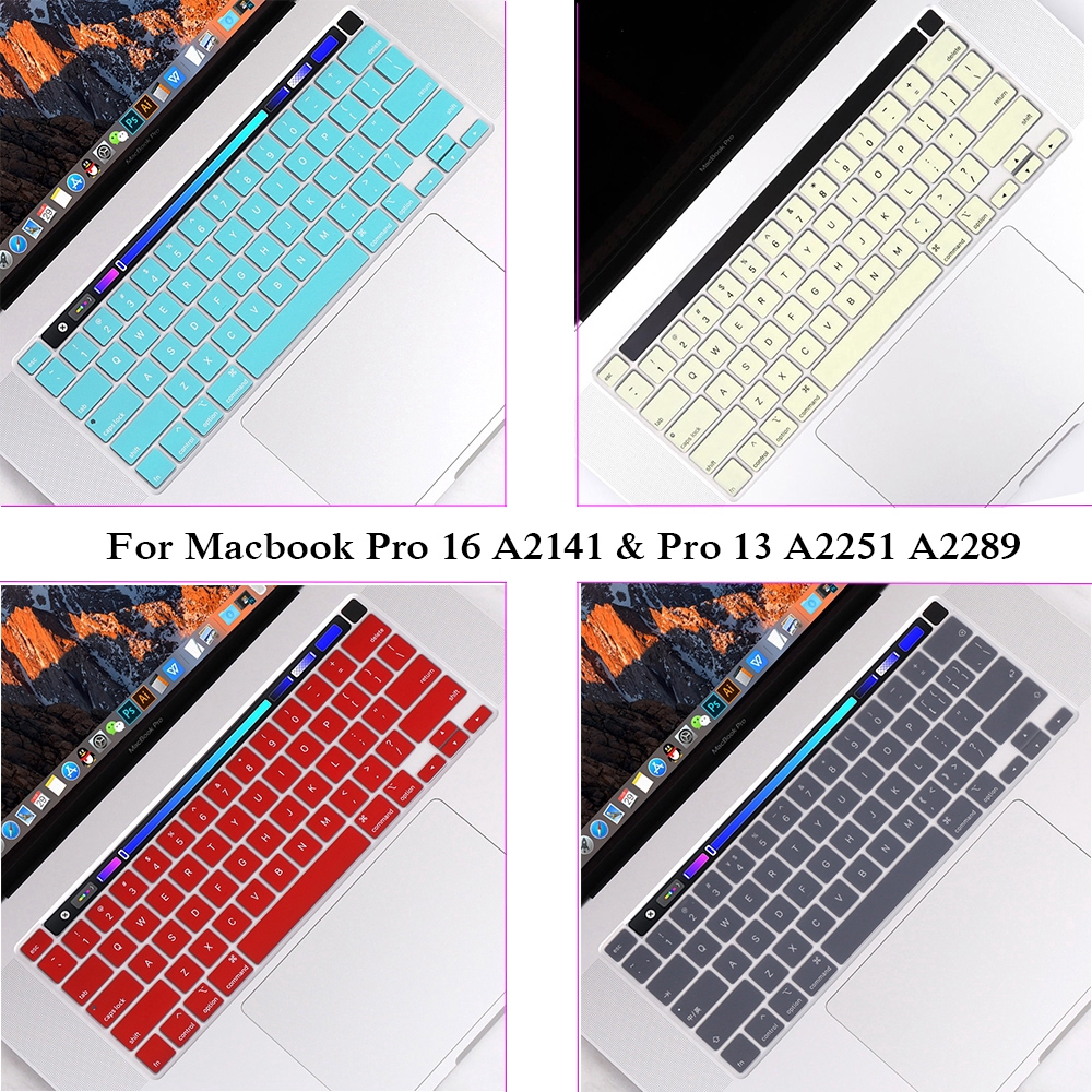 Vỏ silicone bảo vệ bàn phím dành cho MacBook New Pro 16 2019 1 Pro 13 Touch Bar 9 1 8(2020 thumbnail