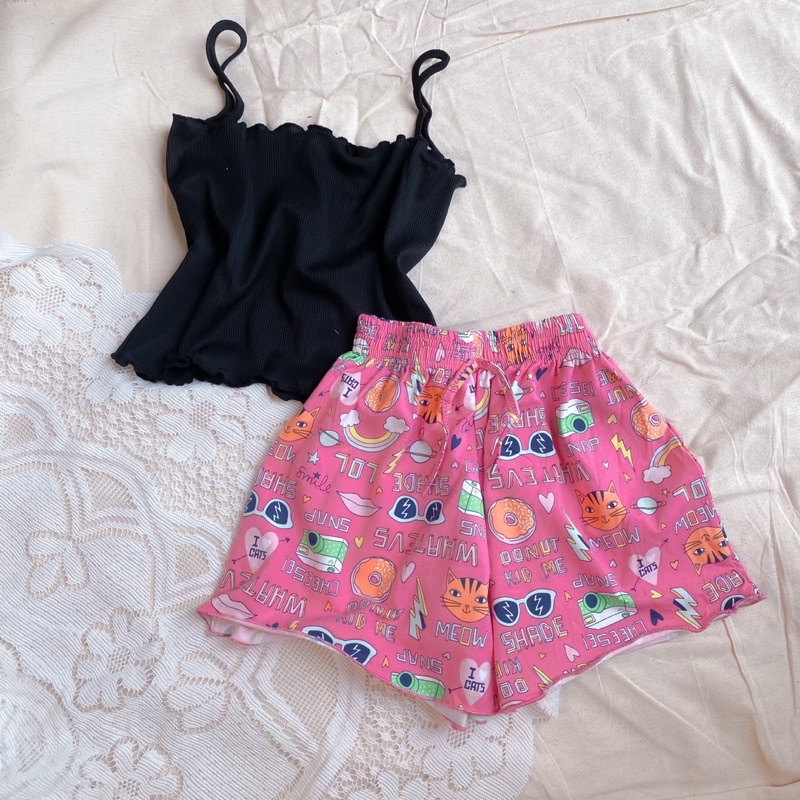 QUẦN SHORT THUN CO GIÃN IN HOẠ TIẾT CUTE