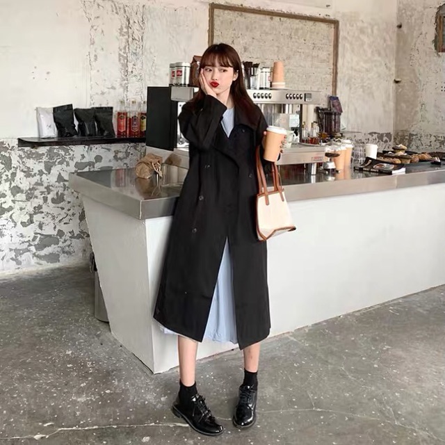 Áo măng tô dáng dài, áo khoác nữ. ẢNH/ Video thật