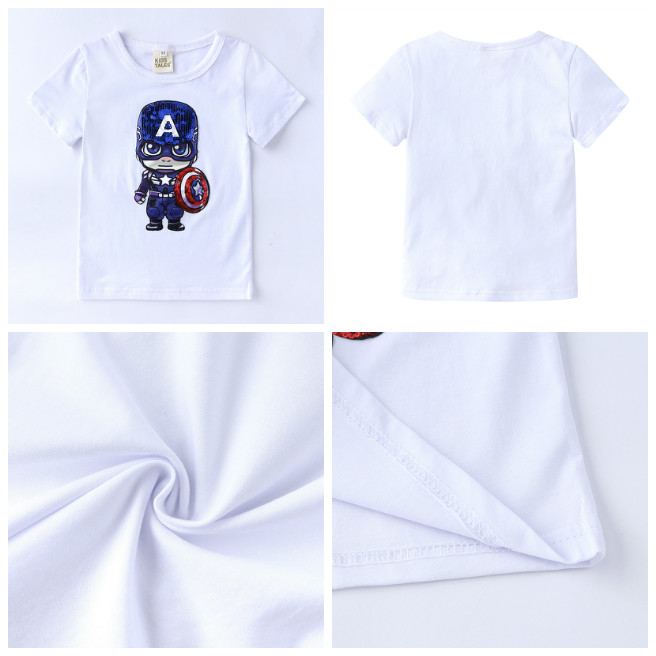 Áo thun in hình siêu anh hùng tích hợp đèn LED thú vị cho bé