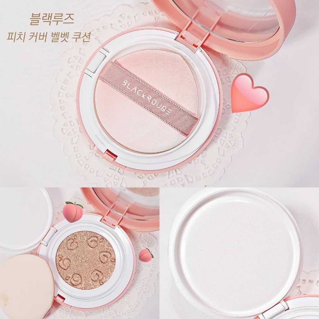 PHẤN NƯỚC “TRÁI ĐÀO” BLACK ROUGE PEACH COVER VELVET CUSHION