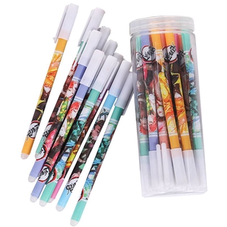6 cây bút gel xoá được Anime Demon Slayer Kimetsu No Yaiba Cute Blue ink Neutral Erasable Pen Kawaii Gel Pen kids stationery gift Kamado Tanjirou Nezuko Agatsuma Zenitsu