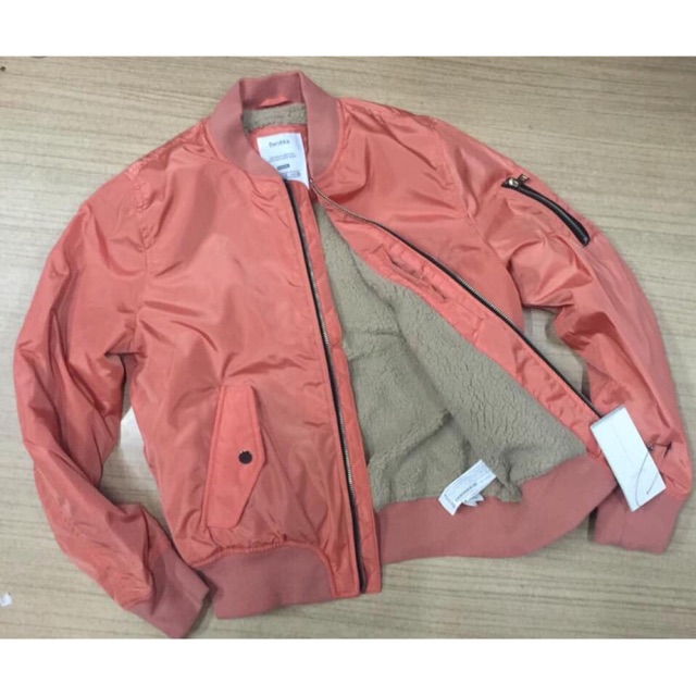 Khoác bomber nữ mầu cam