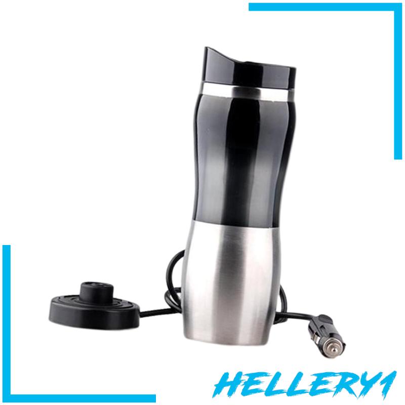 Ấm Đun Nước Bằng Thép Không Gỉ 400ml 12V Cho Xe Hơi Hellery1