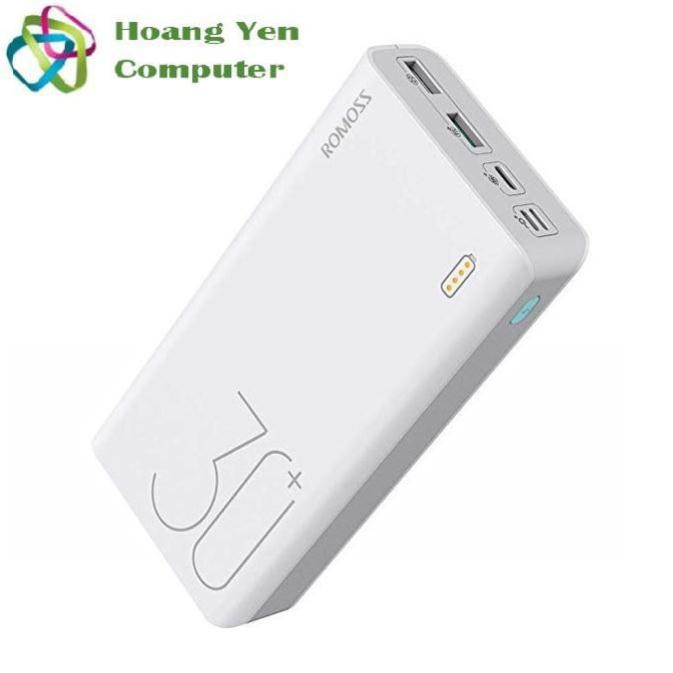 Sạc Dự Phòng Romoss Sense 8 Plus 30000mah Quick Charge 3.0 PD 18W 3 Cổng Sạc Vào - BH 1 Năm | Romoss Sense 8+