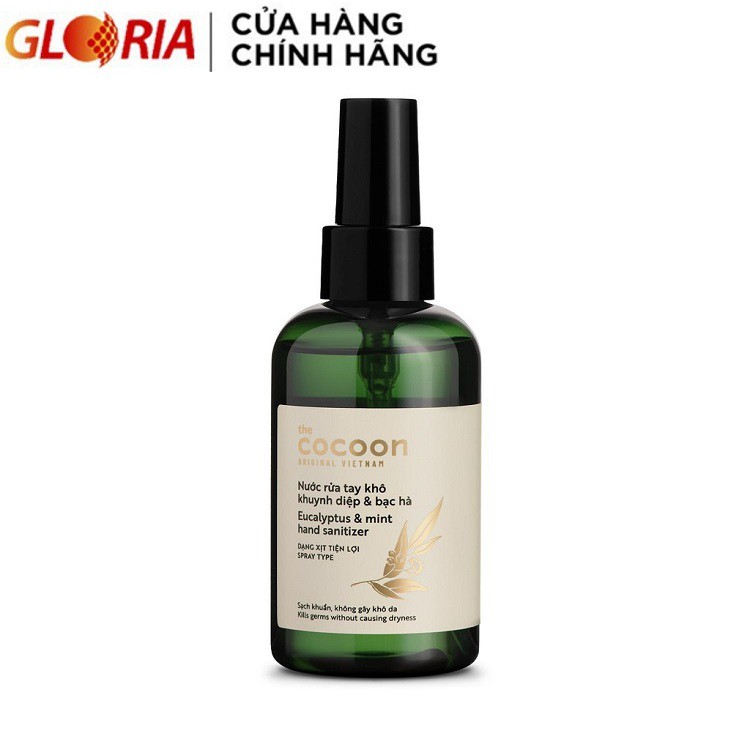 Nước rửa tay khô khuynh diệp và bạc hà Cocoon 140ml