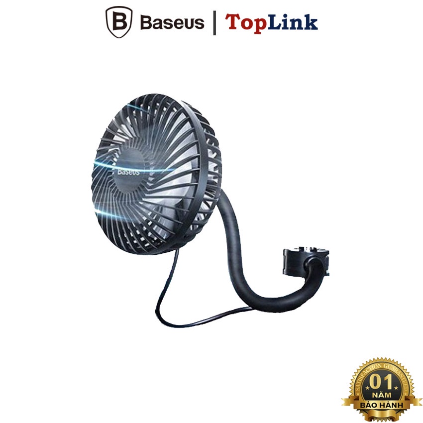 Quạt Mini Chân Kẹp Vào Cửa Gió Xe Hơi - Quạt Mini Gắn Ghế Sau Ô Tô 3 Chế Độ Gió Baseus Departure Vehicle Fan - TopLink