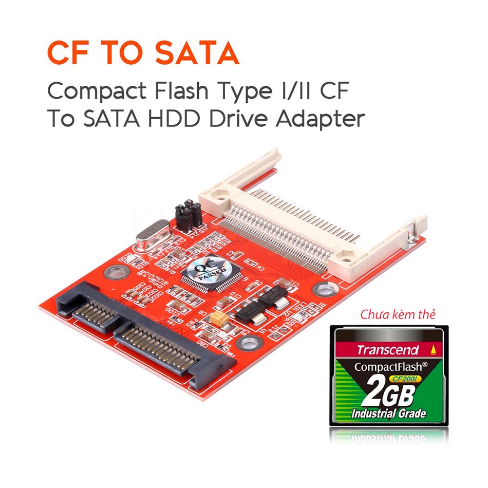 Card chuyển thẻ nhớ CF sang SATA 2.5, sao chép dữ liệu thẻ nhớ CF, khôi phục dữ liệu