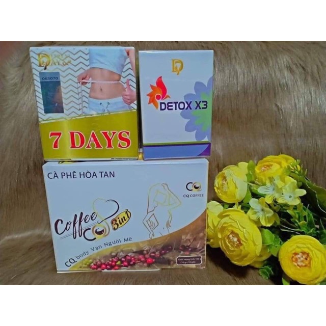 Giảm cân cấp tốc combo 3 cf 7days va detox x3