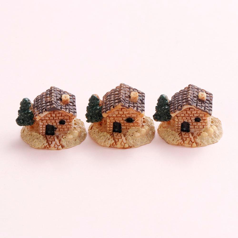 Set 5 Mô Hình Ngôi Nhà Mini Trang Trí Tiểu Cảnh DIY