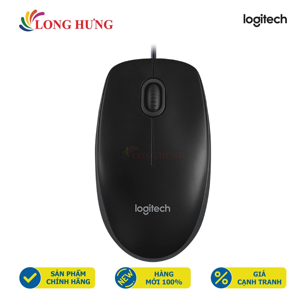 Chuột có dây Logitech B100 - Hàng chính hãng