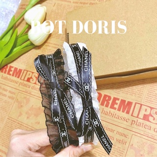 Cài tóc ruy băng nơ in chữ kiểu hàn quốc, phụ kiện tóc nữ BOT DORIS