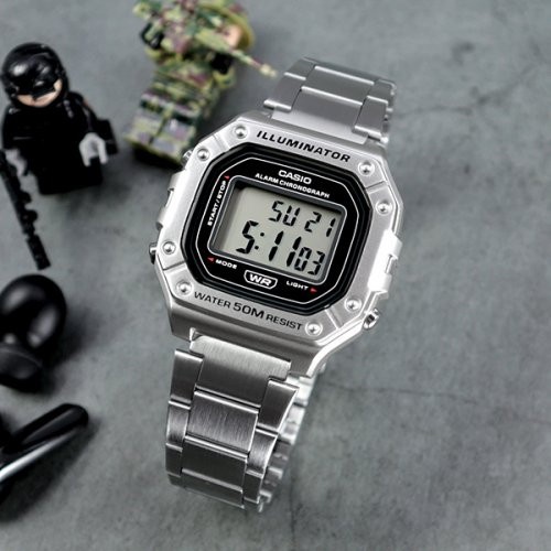 Đồng Hồ Nam Casio Dây Thép Không Ghỉ Trẻ Trung W-218HD-1AVDF Chính Hãng