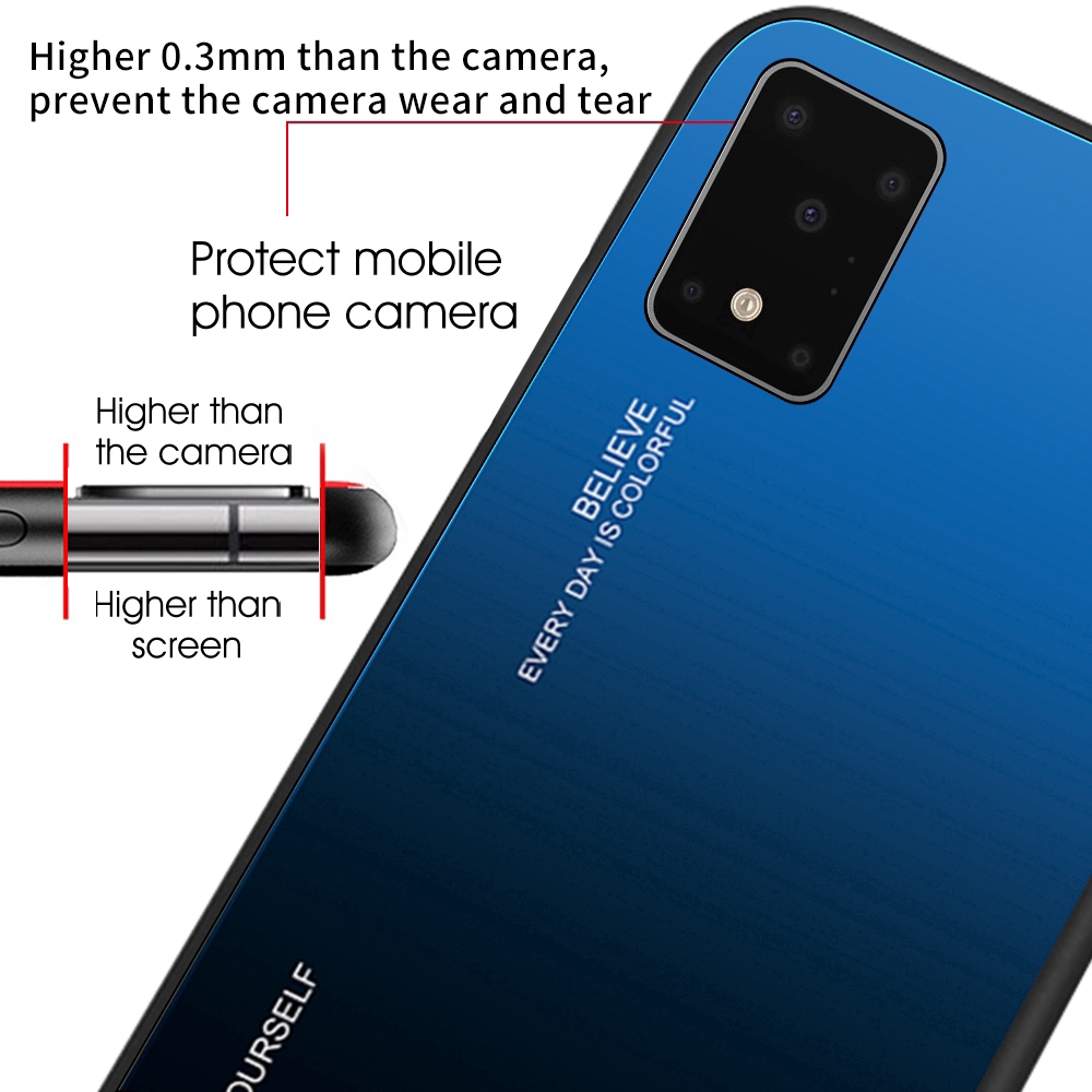 Ốp điện thoại silicone TPU màu gradient cho Samsung Galaxy A71 A51 S11 Plus S11E A90 5G M30S
