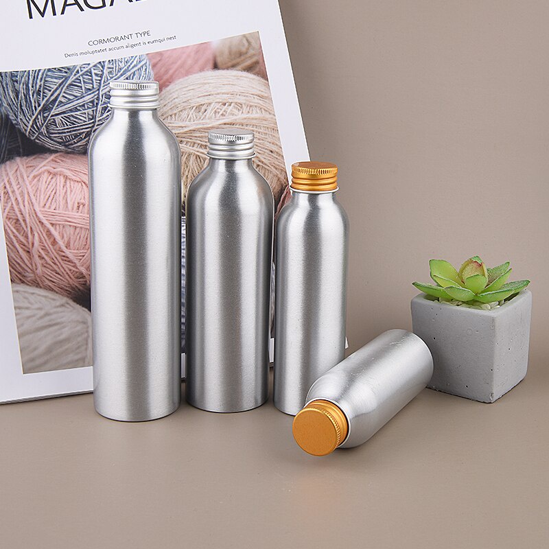 Chai nhôm bạc 50ml, 100ml nắp vặn