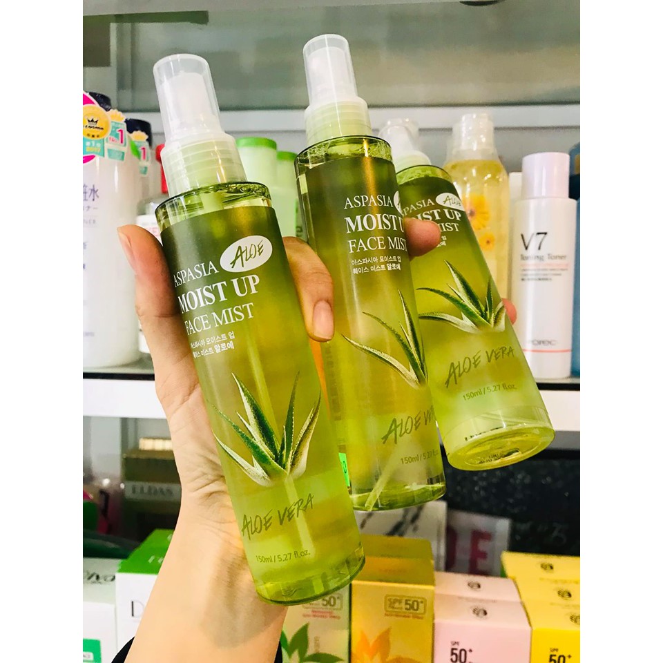 🍀🍀 XỊT KHOÁNG NHA ĐAM ASPASIA MOIST UP FACE MIST ALOE ( 150ML ) 🍀🍀