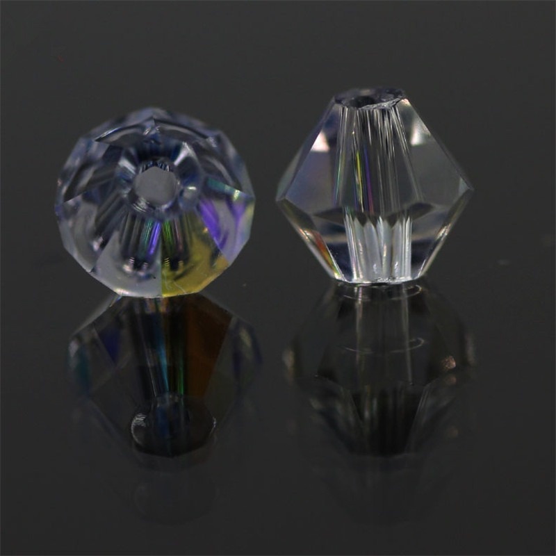 Hạt Thủy Tinh AB Trong Suốt Kích Thước 3/4/5/6/8mm Dùng Làm Trang Sức Thủ Công