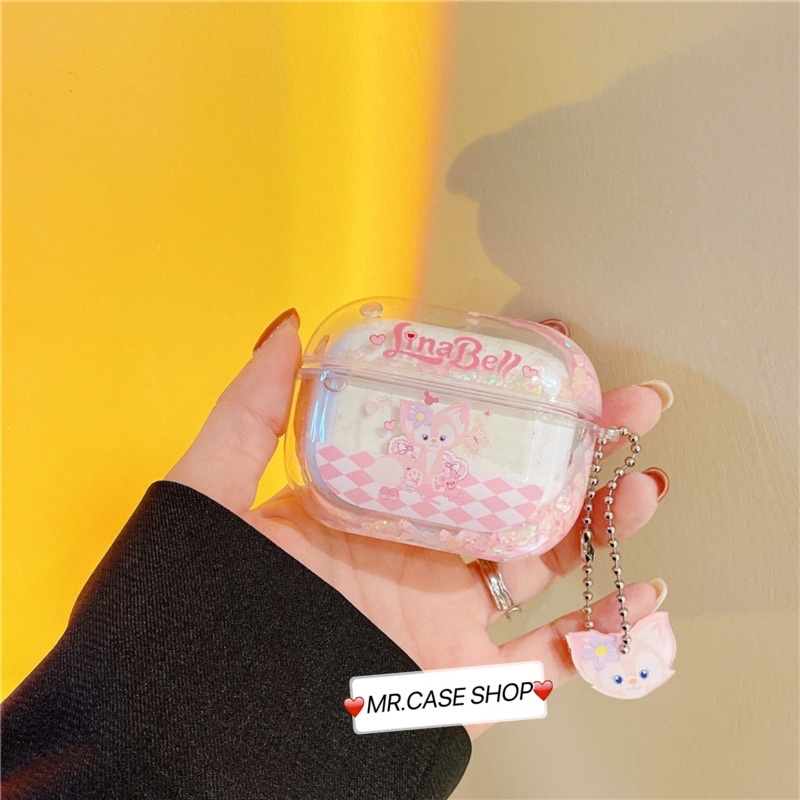 Case Airpods 1/2 /Pro Vỏ Ốp Tai Nghe Hình Linabell Kim Tuyến nước - Mr.Case AirPods