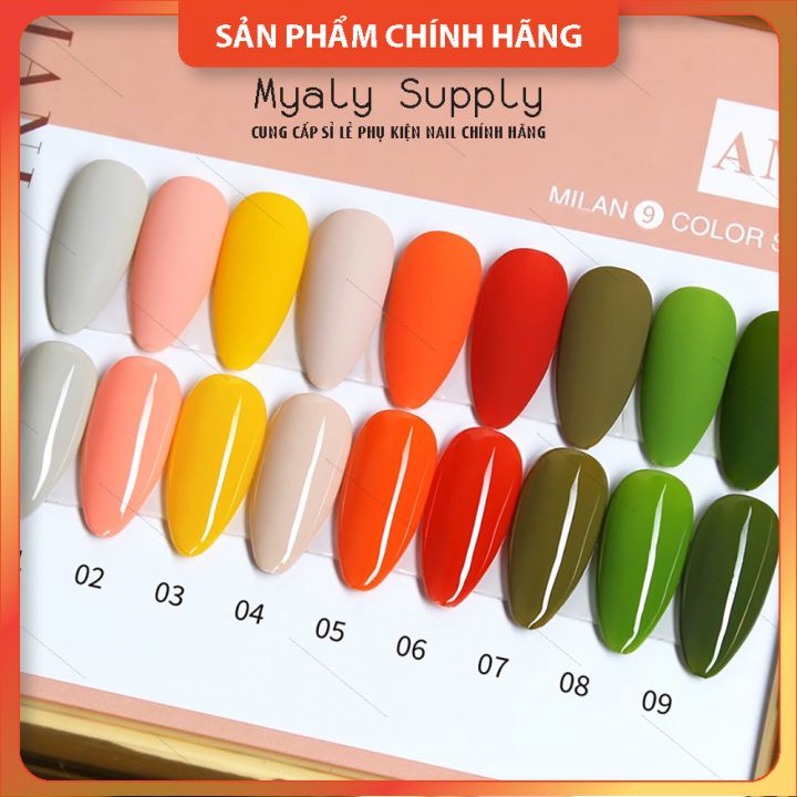 Set Sơn AS Chai Đỏ Nắp Nhọn 9 Chai Cao Cấp AML SP000323