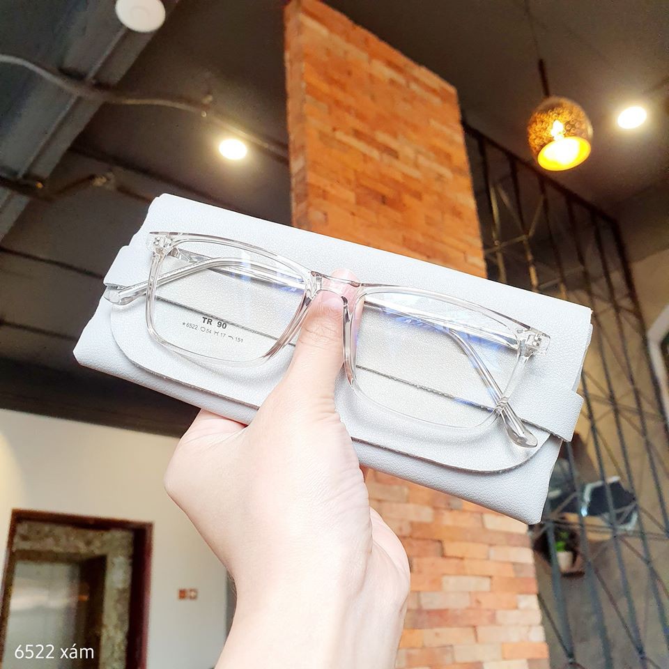 Gọng Kính + Mắt kính 0 độ + Hộp + Khăn