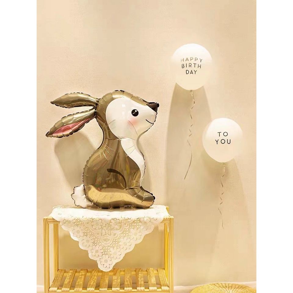 Set trang trí sinh nhật thỏ ngọc phong cách Hàn Quốc dễ thương - K197