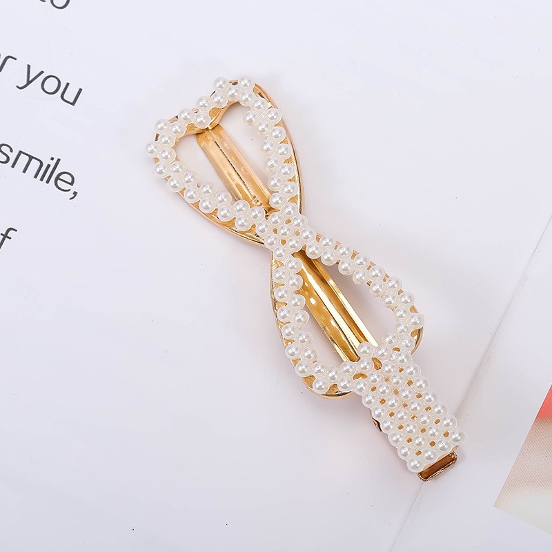 Kẹp tóc đính ngọc trai giả thanh lịch xinh xắn cho nữ