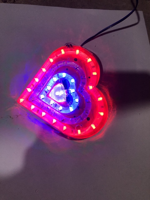 Sản phẩm gia đình làm: Led trái tim chạy điện 12v 24v to và bé