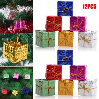 Bộ 12 hộp quà mini xinh xắn trang trí cây thông Noel