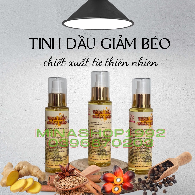 Tinh Dầu Giảm Béo 100ml - Mẹ sau sinh, Mờ dư thừa bụng, đùi, tay...