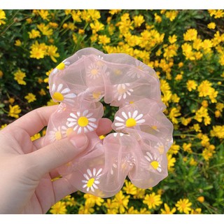 Sét 5 Scrunchie hoa cúc - Phụ kiện tóc
