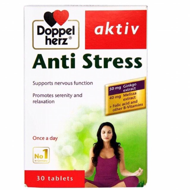 ✅ [CHÍNH HÃNG]Thực phẩm sức khỏe hỗ trợ chức năng não, giảm căng thẳng Doppelherz Aktiv Anti Stress