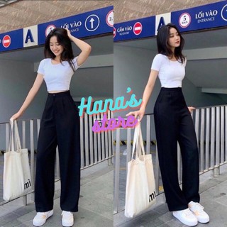 Quần Kaki ống Suông rộng dài tôn dáng cá tính
