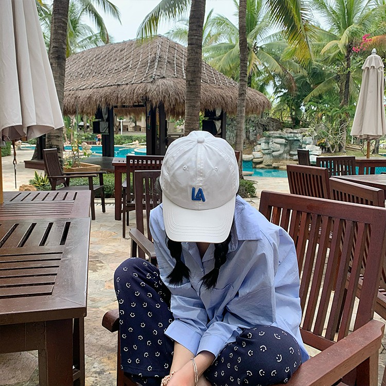 Mũ Lưỡi Trai Màu Trơn Thêu Chữ Phong Cách Hàn Quốc Thời Trang Xuân Hè Cho Nam Và Nữ