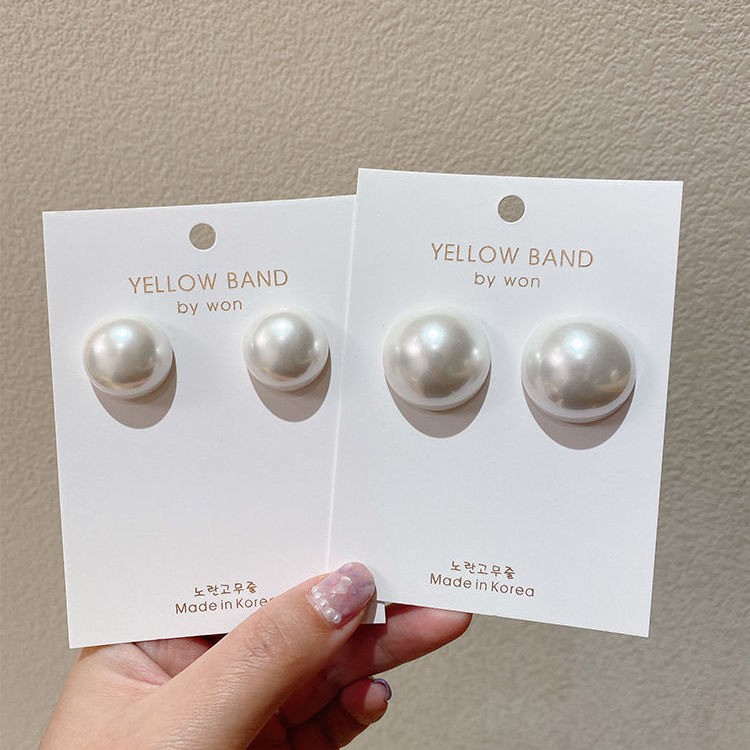 Khuyên tai nữ trơn basic ngọc trai nhân tạo ER88