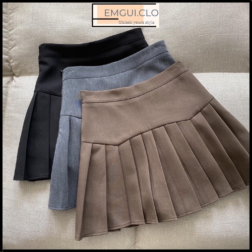 Chân Váy Xếp Ly dáng chữ A tennis cao cấp màu nâu đen xám | BigBuy360 - bigbuy360.vn