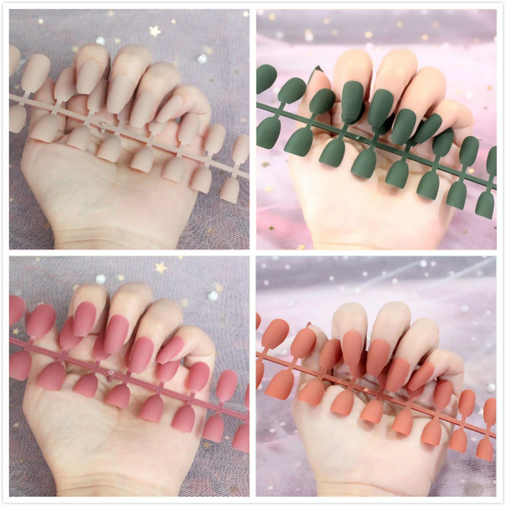 [Hàng mới về] Set 24 móng tay giả trang trí móng nghệ thuật cho nữ