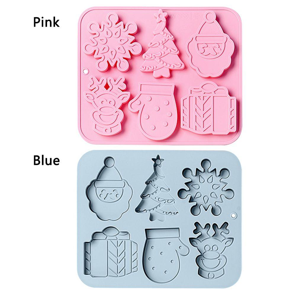 Khuôn Silicone Làm Xà Phòng 6 Ô Chủ Đề Giáng Sinh