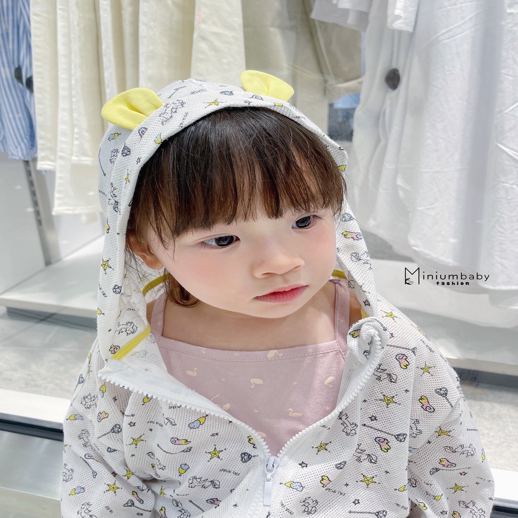 Áo chống nắng thời trang cho bé, áo bé trai/bé gái unisex chất liệu cotton thông hơi MiniumBaby-CN1190