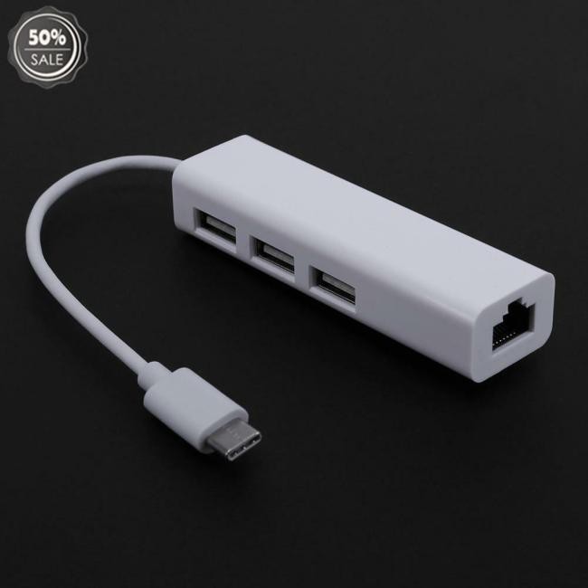 Cáp Chuyển Đổi Usb-C Usb 3.1 Type C Sang Usb Rj45 Ethernet Lan Cho Macbook Pc