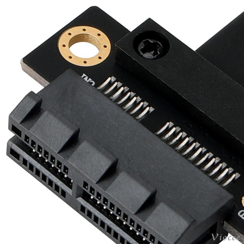 Dây Cáp Mở Rộng 90 Độ PCIe x1 Sang x1 x4 Mini Pci-E Chuyên Dụng Cho Bo Mạch Chủ / Thẻ Dữ Liệu