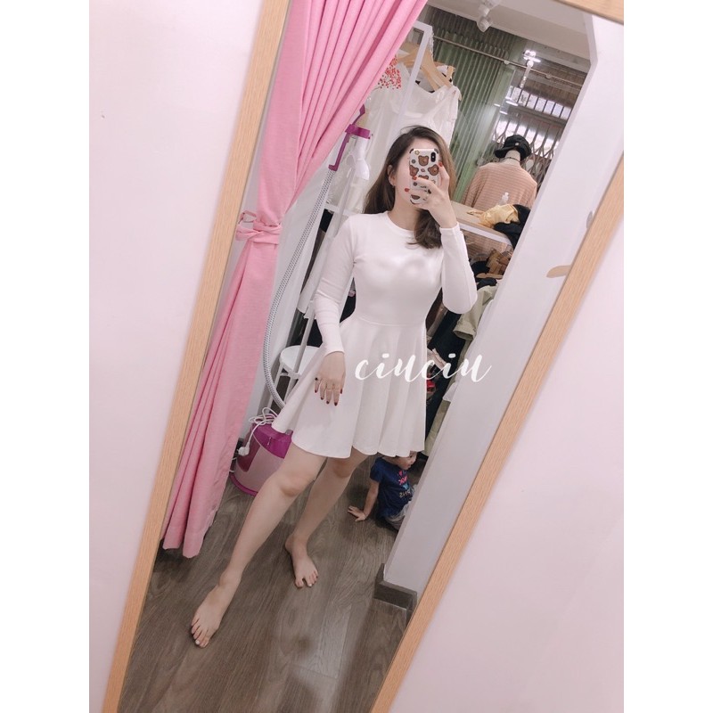 Đầm Xoè Basic Bo Len Dài Tay ♥️♥️ | BigBuy360 - bigbuy360.vn