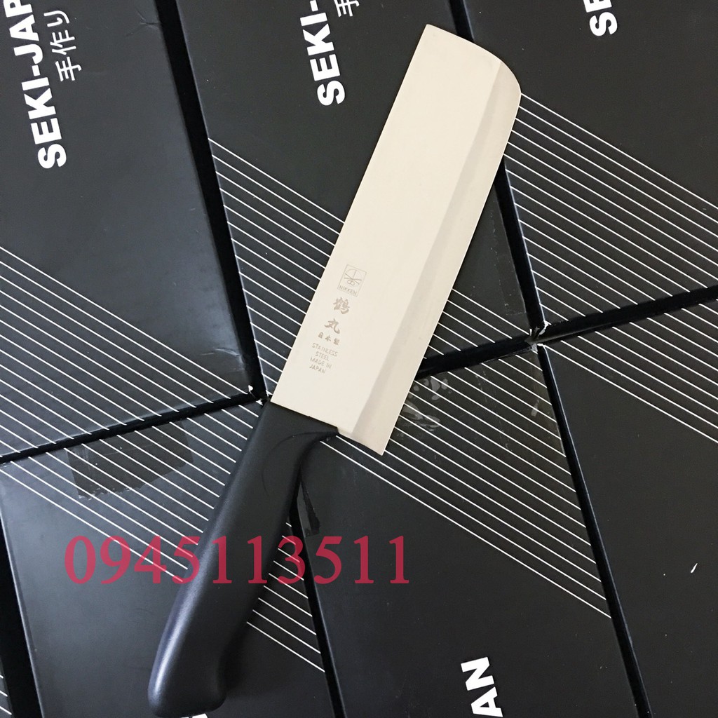 Dao Nhật Bản Nikken Nakiri Tsurumaru Thái rau, thực phẩm  cán nhựa ABS, thép không gỉ