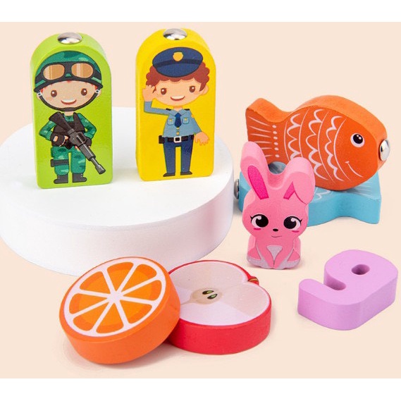 Bảng ghép gỗ số và chữ cái đồ chơi học tập thông minh cho bé 2 3 4 tuổi