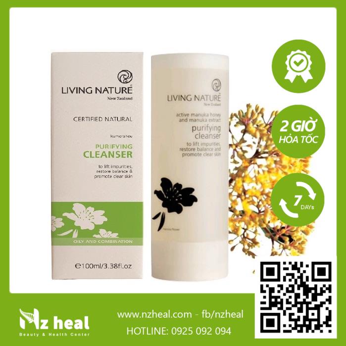 [Hỏa tốc] Sữa rửa mặt thanh lọc Living Nature Purifying Cleanser
