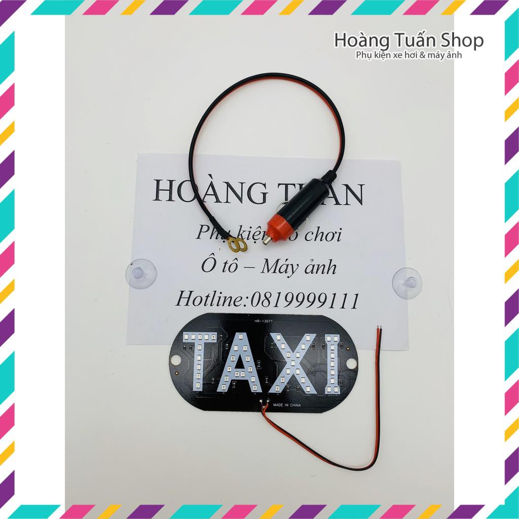 Bảng đèn led chữ TAXI gắn xe hơi ô tô điện 12v DÂY CHỜkèm tẩu ĐỰC đấu nối tiện dụng