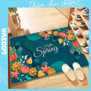 Thảm Chùi Chân chống trượt hình thú cao cấp thấm nước 3d LODIVA TCC03