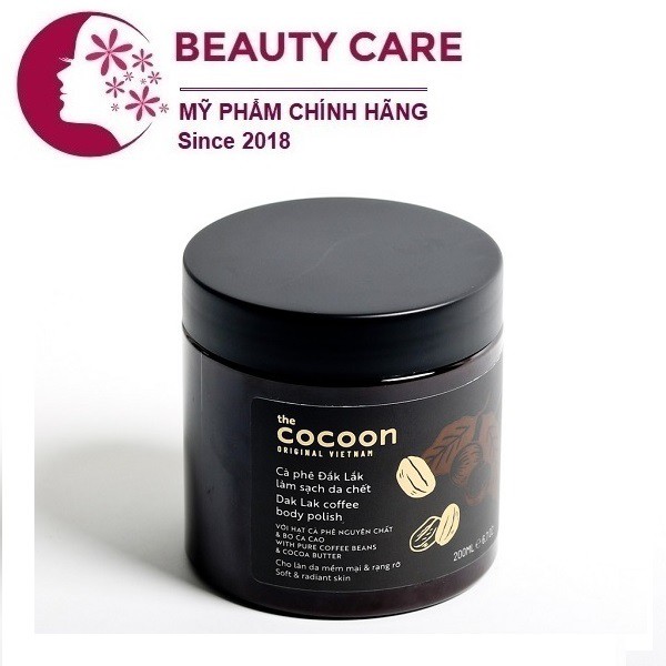 Tẩy da chết toàn thân chiết xuất cà phê Cocoon Dak Lak Coffee Body Polish 200ml