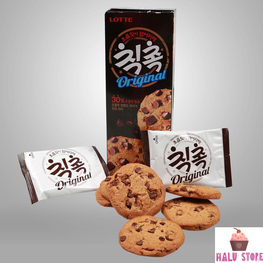 Bánh cookie sô cô la ChicChoc Lotte Hàn Quốc hộp 90g