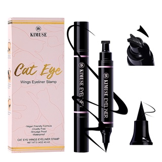 Bút kẻ mắt chống nước hai đầu Kimuse Black Bút chì trang điểm mắt (2 Cái / bộ)